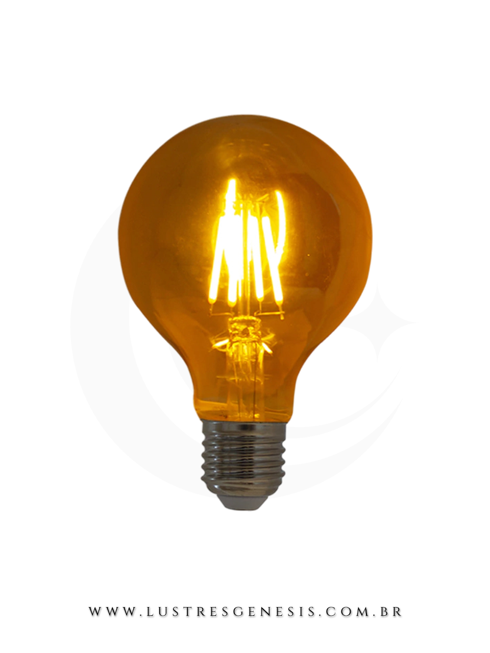 Lâmpada de Filamento de Led G80 4W Squirrel Cage acesa Lustres Gênesis loja online de Lustres e Iluminação Decorativa